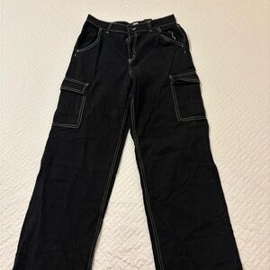 H&M Black Flare Wide Leg Jeans